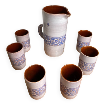 Service à orangeade en céramique