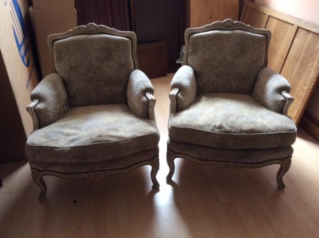 2 armchairs old Louis XVI style