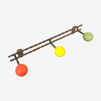 Vintage wall coat rack