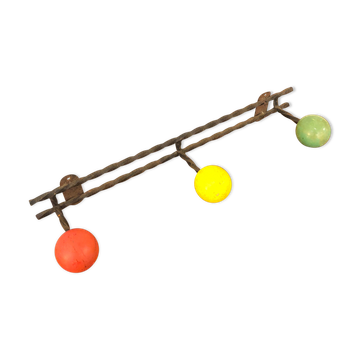 Vintage wall coat rack
