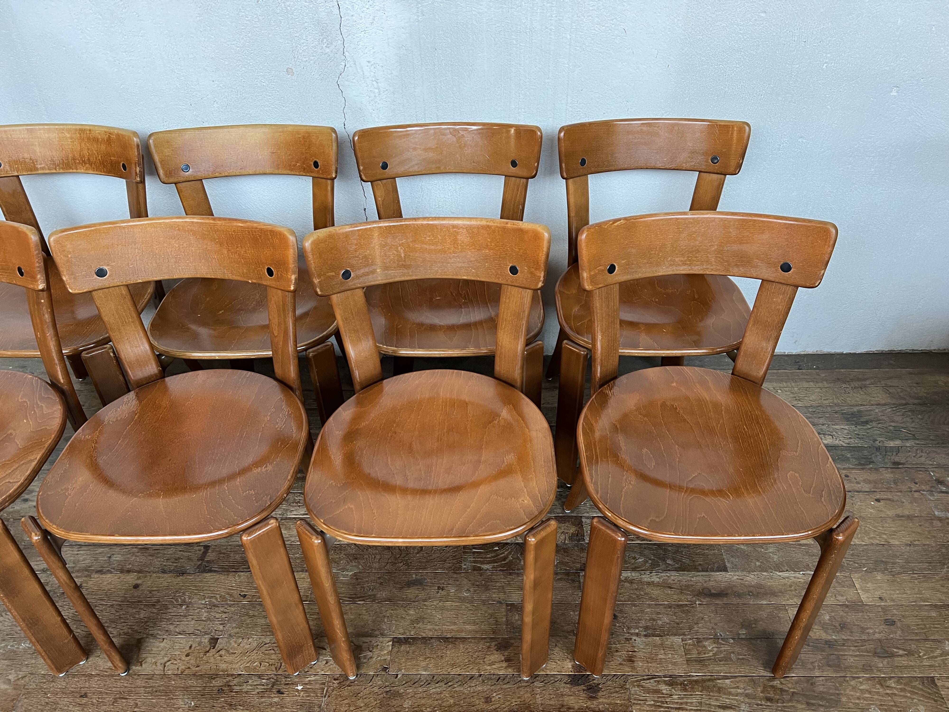 Lot de 50 chaises design Bruno rey swiss vintage design