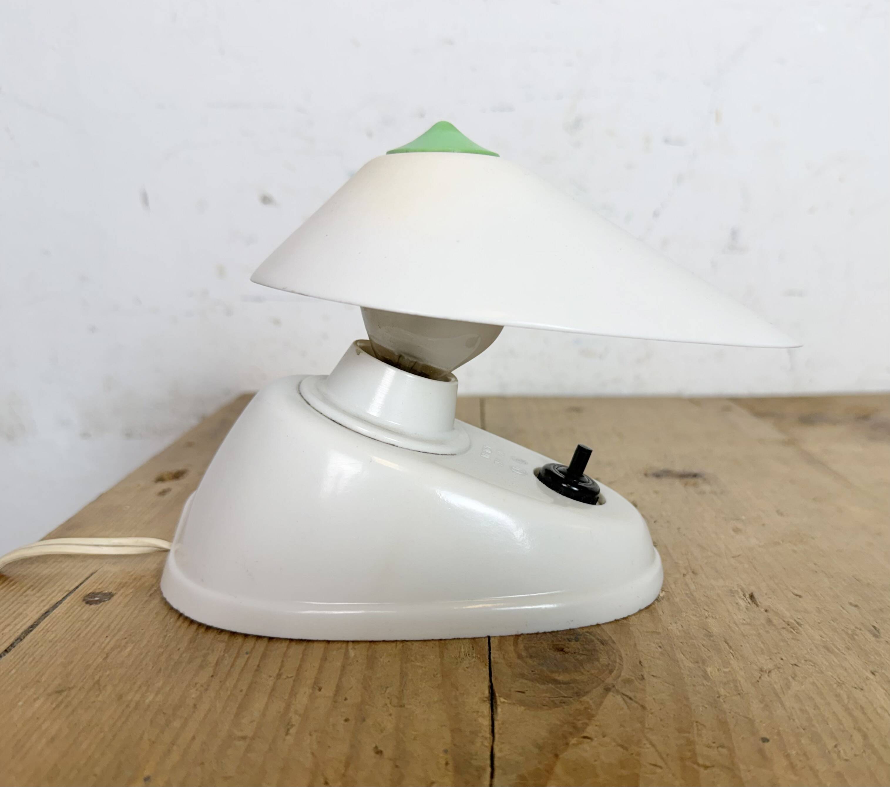 Vintage White Bakelite Table Lamp, 1950s