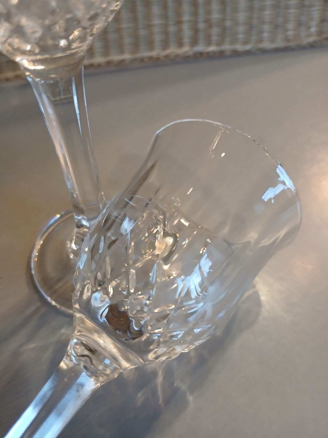 4 antique stemmed glasses