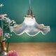 Vintage holophane glass pendant lampshade