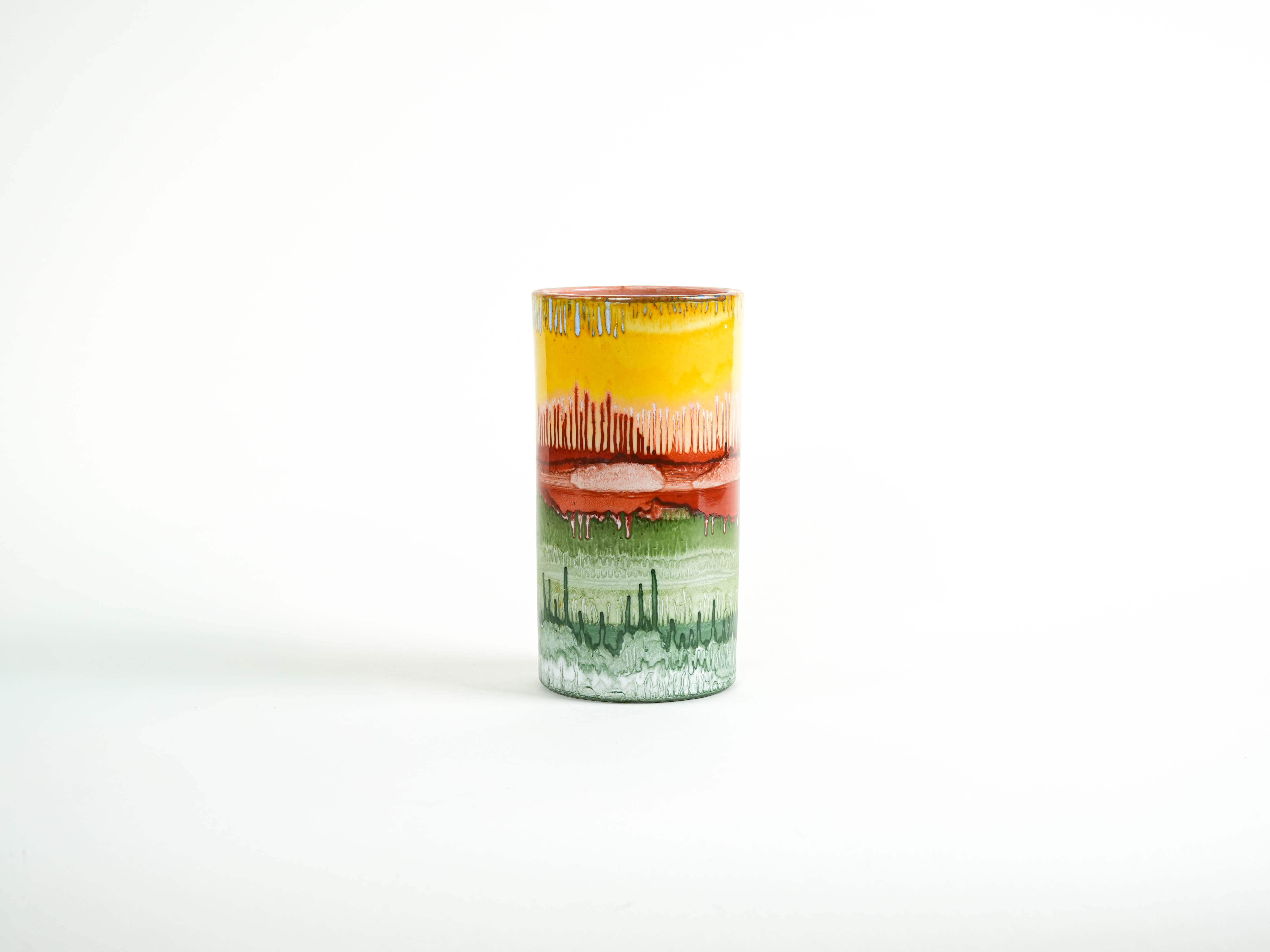 Cylindrical vase, Danish design, 1970s, made in Denmark
