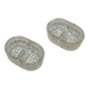 Paire de salières poivrières en cristal moulé