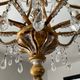 Old Venetian chandelier with Bohemian crystal tassels and gilded wood