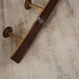 Turned wooden coat rack.