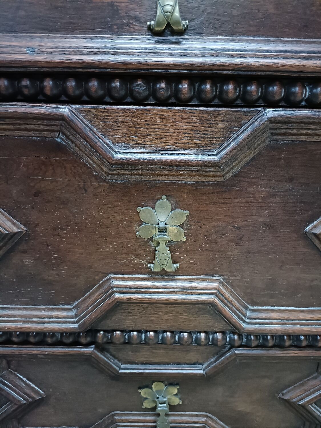 Old oak chest of drawers, 4 drawers, antique