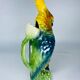 Vintage pitcher cockatoo slurry from Saint-Clément France 1920