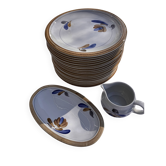 Service assiettes plates Boch Keramis La Louvière Belgium 19 couverts
