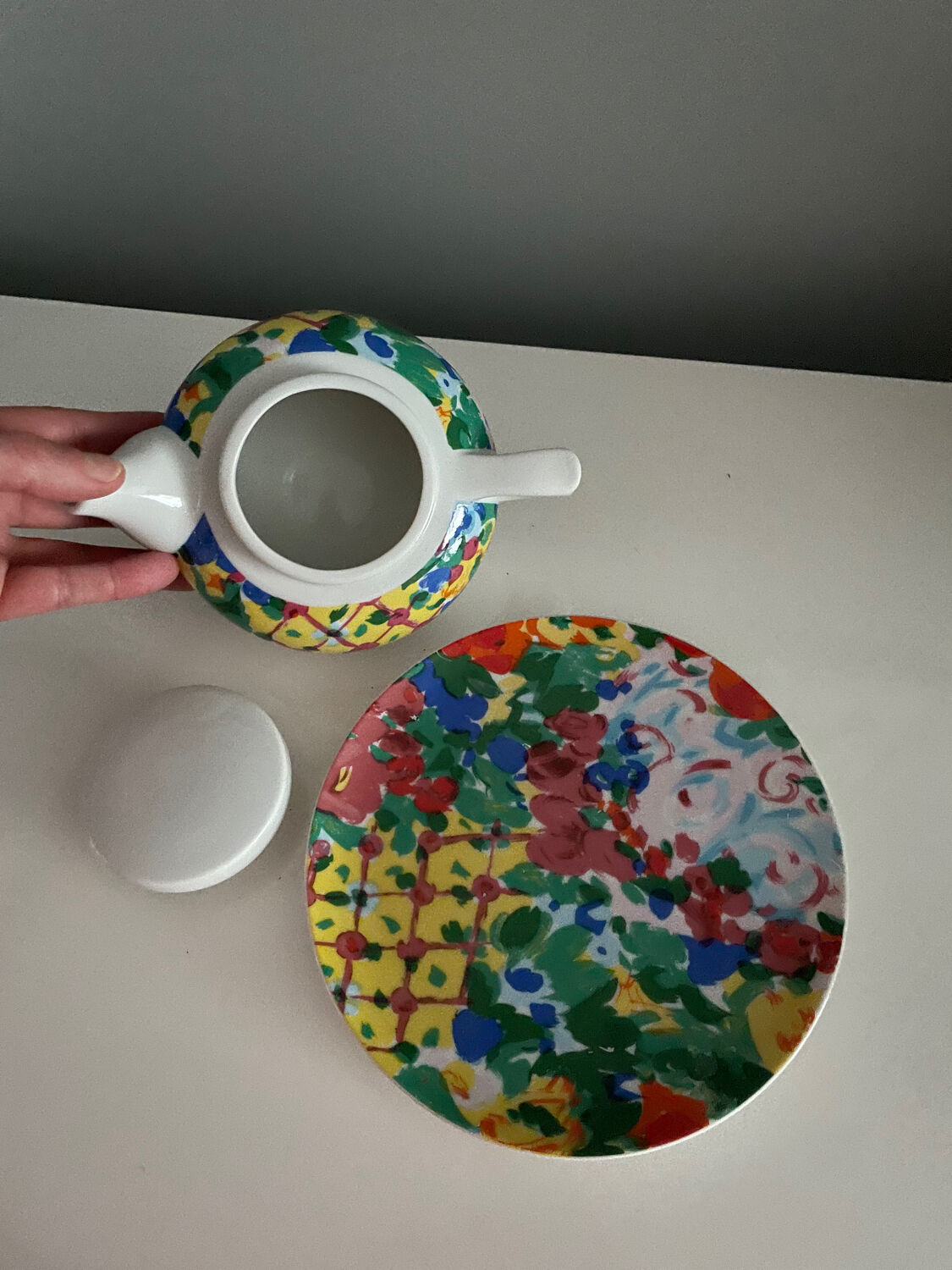 Teapot and its plate