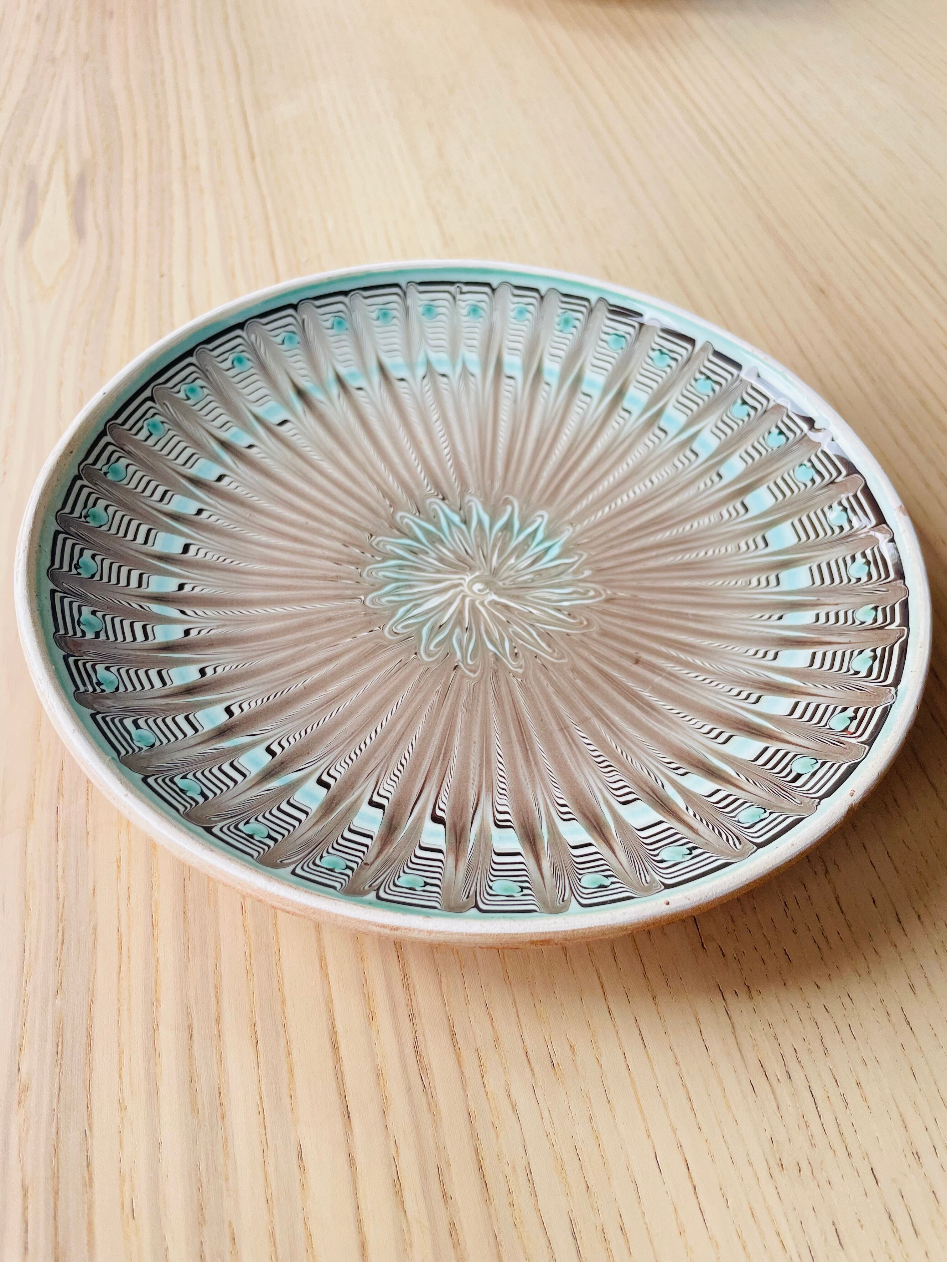 Romanian handicraft ceramic dish