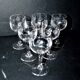 Set of 6 vintage schnapps liqueur glasses with Alsatian balloons in engraved glass