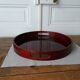 Japanese tray in red lacquered wood