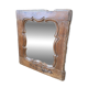 Antique wooden mirror – moulded and carved frame