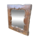 Antique wooden mirror – moulded and carved frame
