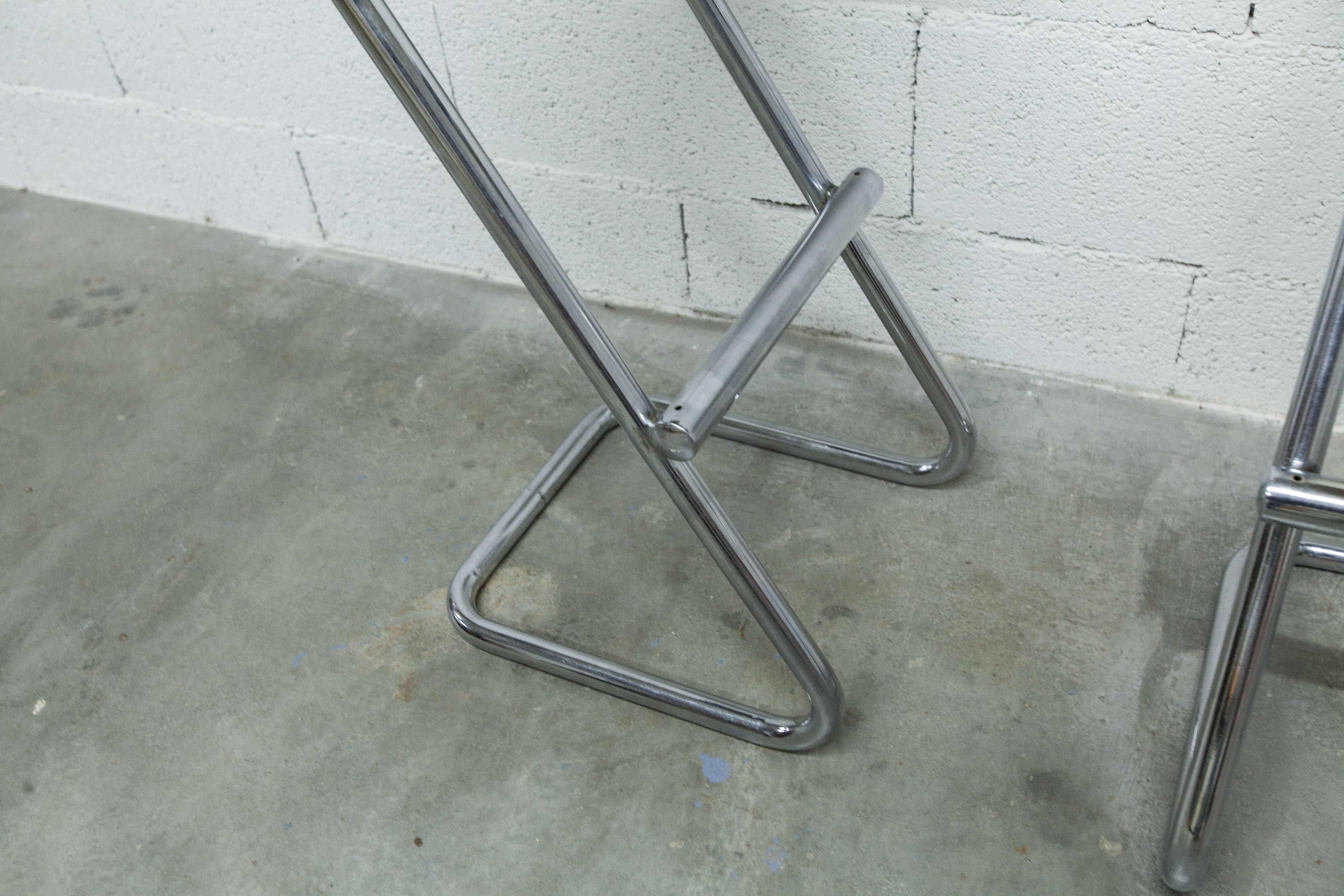 Paire de tabourets 1970 h80 en forme de Z