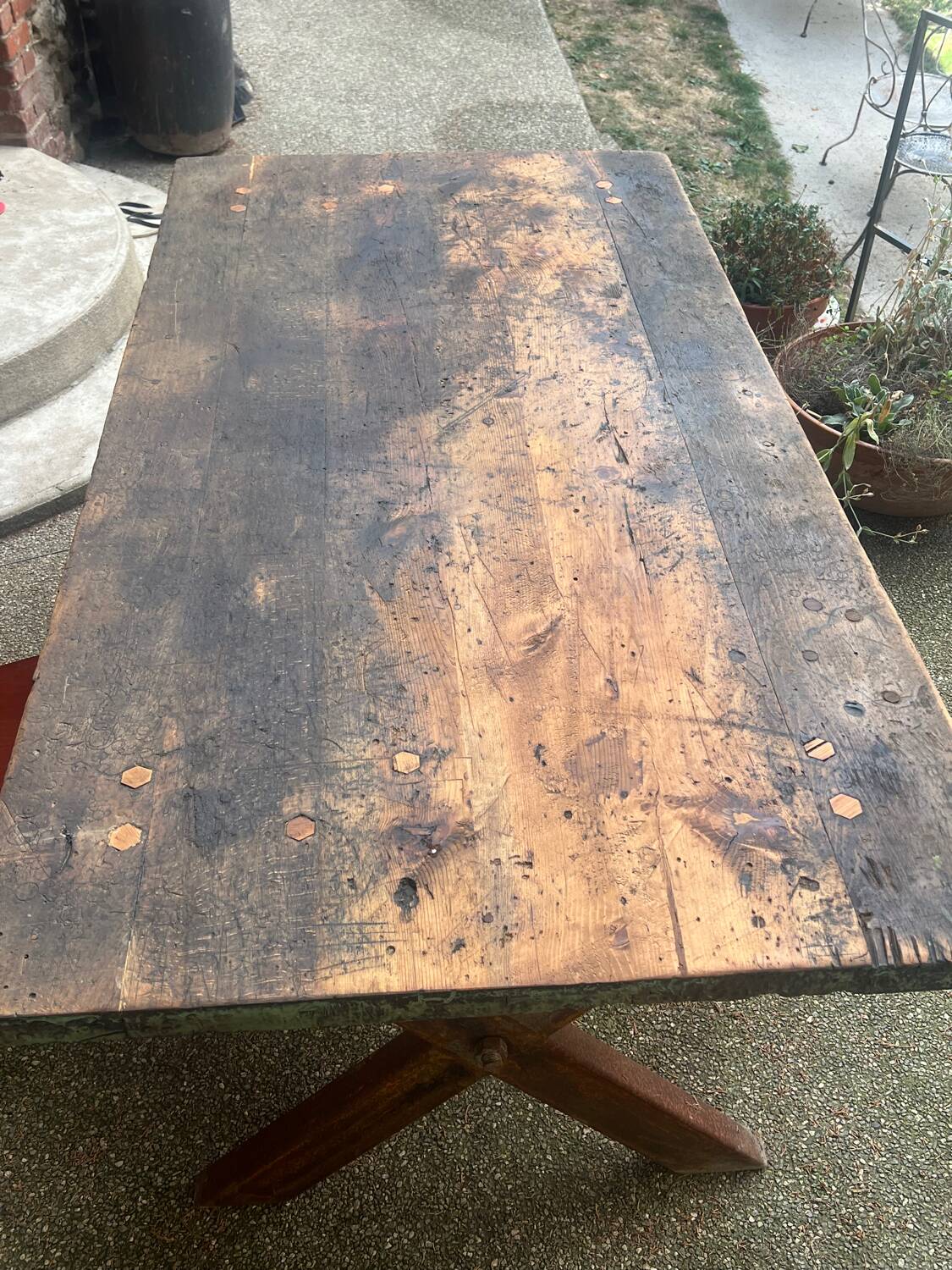 Large antique trade table