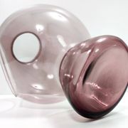Old Rose Murano Glass Vase with a Hole, Italy