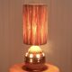 Ceramic lamp by Georges Pelletier, raffia lampshade