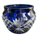 Cobalt blue overlay cut crystal vase