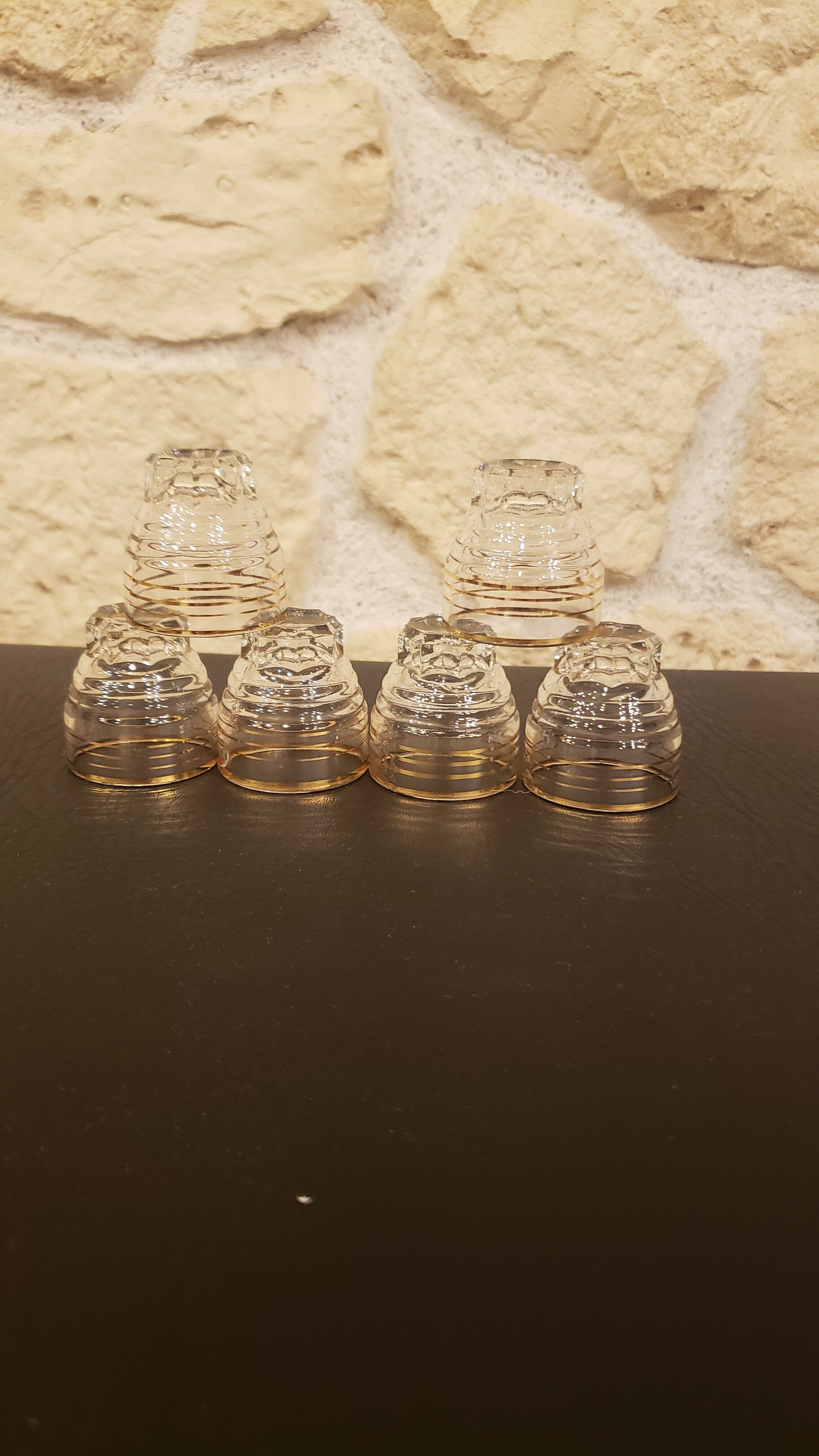 Set of 6 star shot glasses