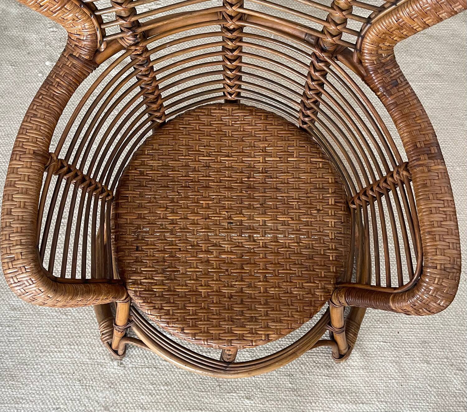 Rattan armchair 1960