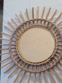 Rattan sun mirror, 55 cm