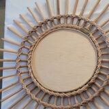 Rattan sun mirror, 55 cm