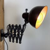 Black Industrial Bauhaus Scissor Wall Lamp from Kaiser Idell, 1930s