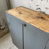 Factory blue patinated workshop furniture
