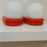 Pair of space age wall lights
