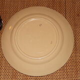 Dessert plate cream earthenware, geometric patterns