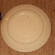 Cream earthenware dessert plate, geometric patterns