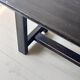 Antique black patinated wooden bench