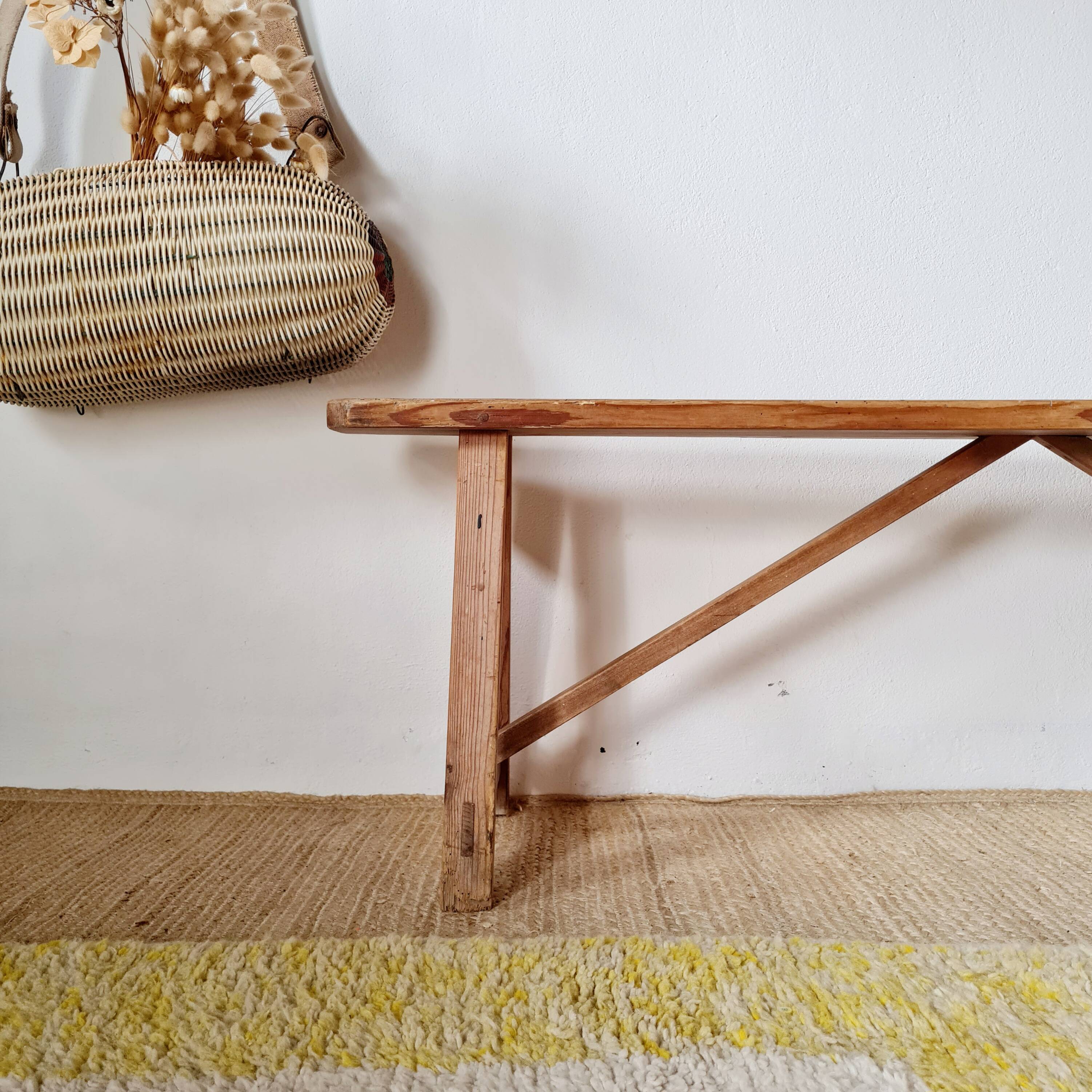 Old wooden farm bench L140