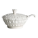 Sucrier ou boîte à condiments, porcelaine blanche