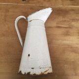 Large old enamelled broc