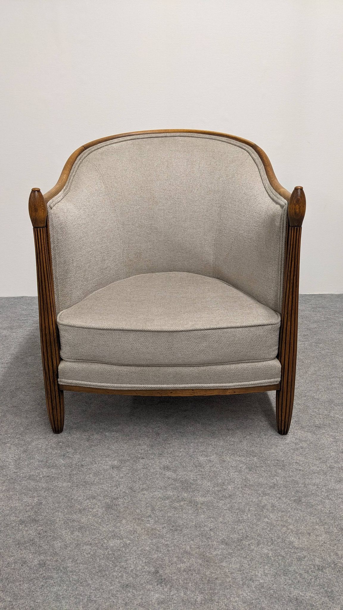 Pair of Art Deco gondola armchairs, France circa 1920