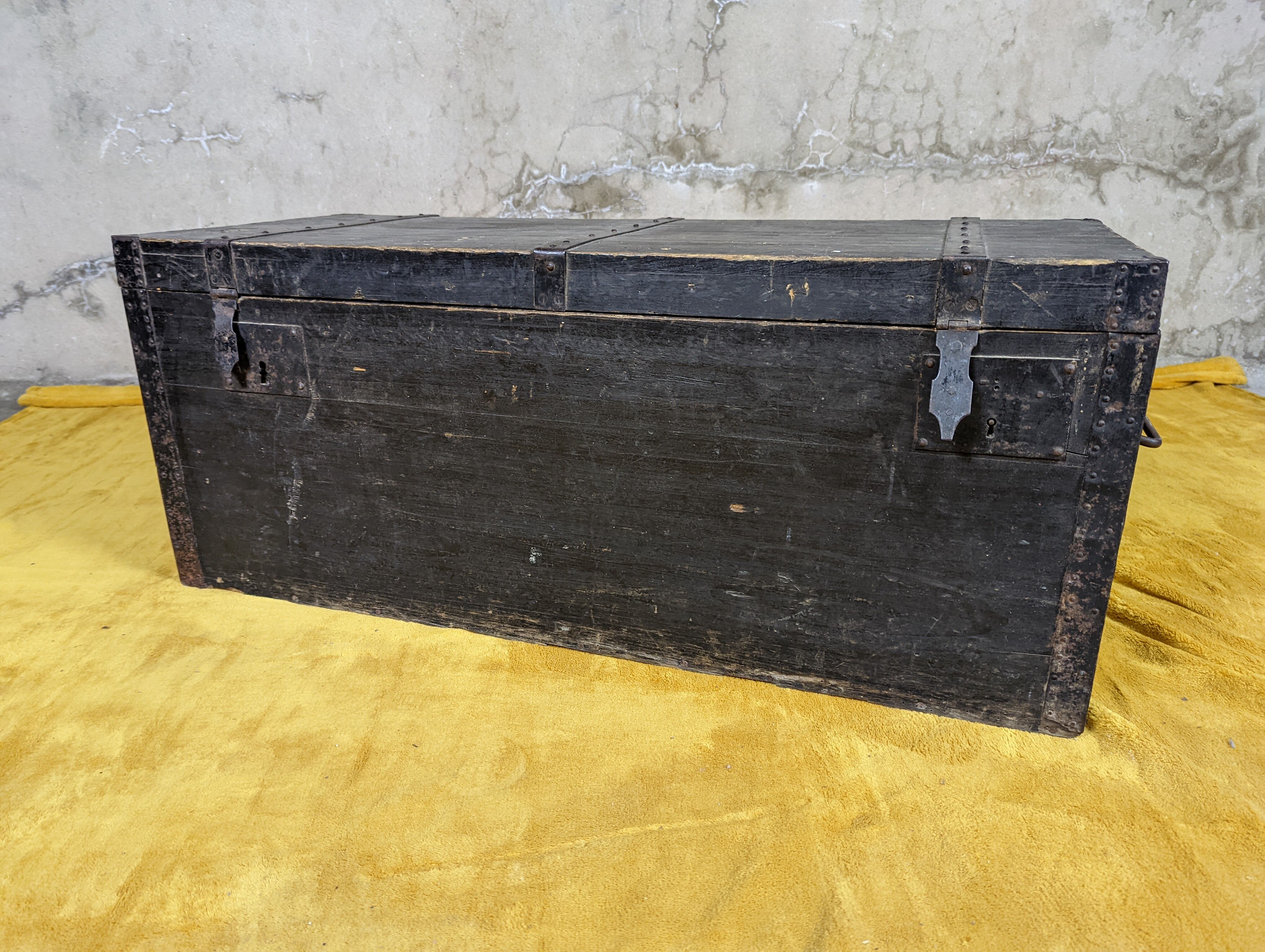 Antique travel trunk
