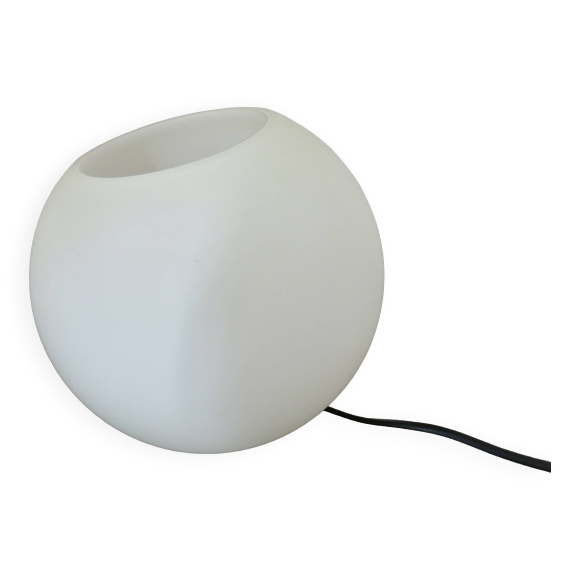 Lampe en opaline blanche 1980