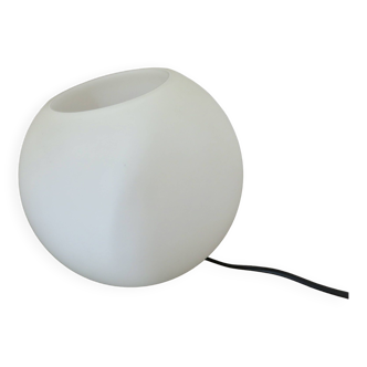 Lampe en opaline blanche 1980