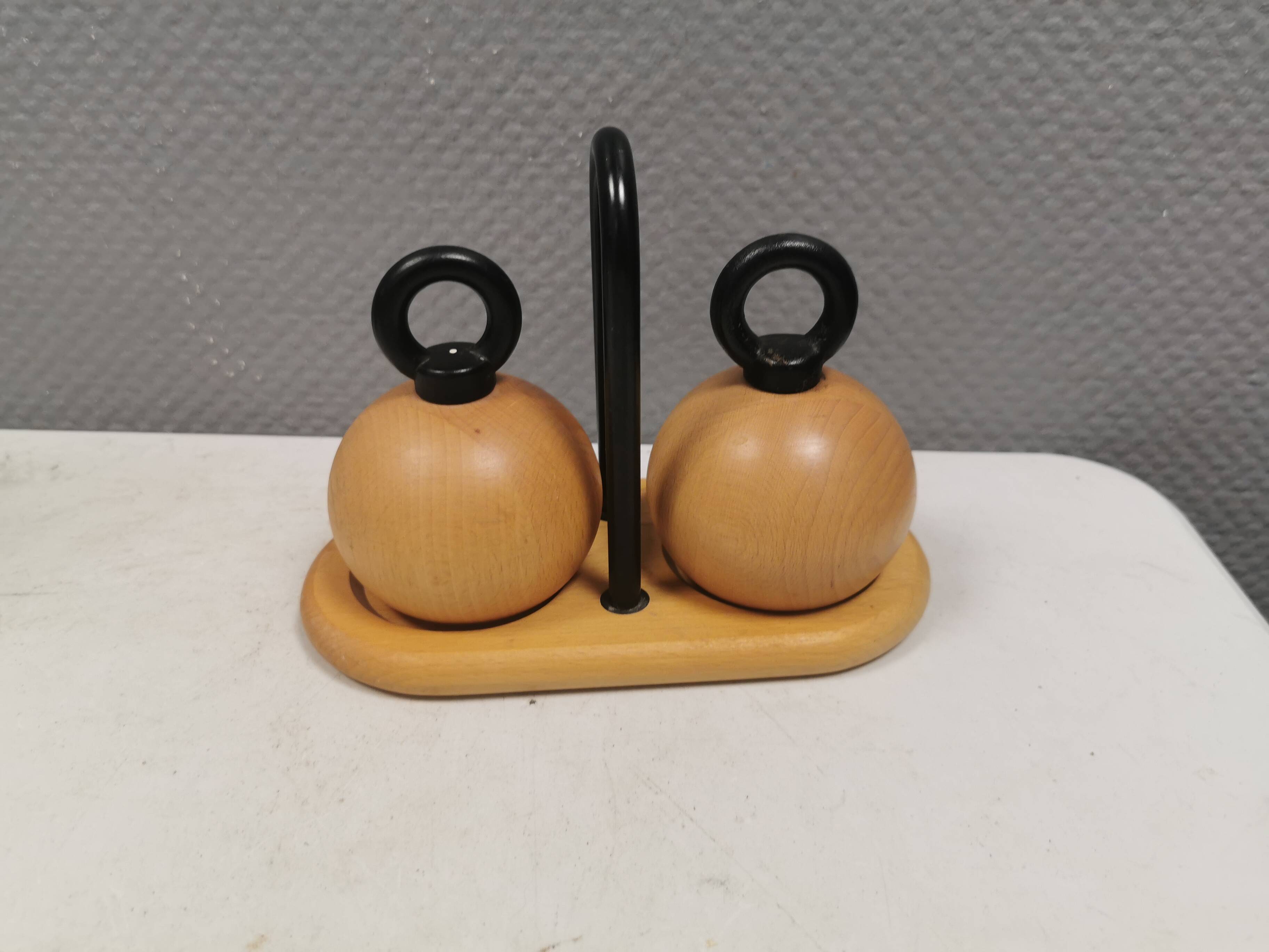 Pepper and salt mills designed by C. Jörgensen and R. Nissen for Bodum Denm