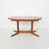 Teak oval extendable dining table by Korup Stolefabrik