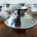 6 ice cream cups and a Guy Degrenne tray