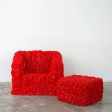 Senzafine armchair and pouf by Gaetano Pesce
