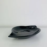 Vide poche céramique noire forme orgnanique, vintage