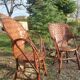 Pair of armchairs in chestnut