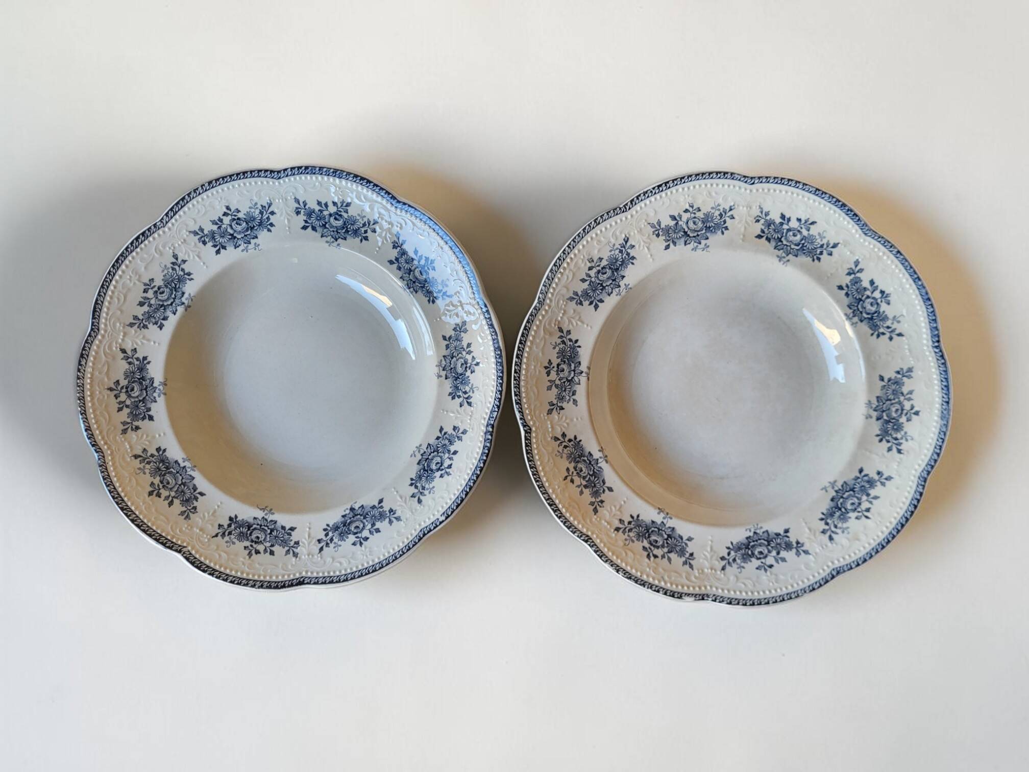 6 deep plates Badonviller model Richelieu